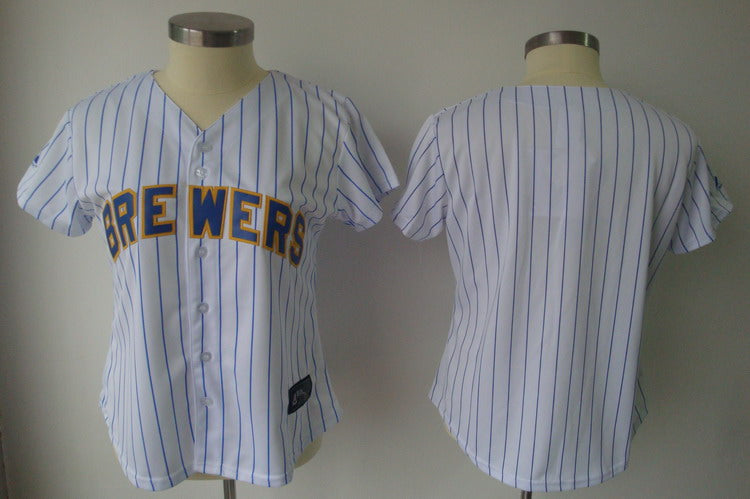 Custom Milwaukee Brewers white Fashion jersey