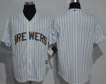 Custom Milwaukee Brewers white jersey