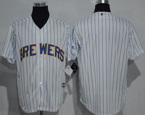 Custom Milwaukee Brewers white jersey