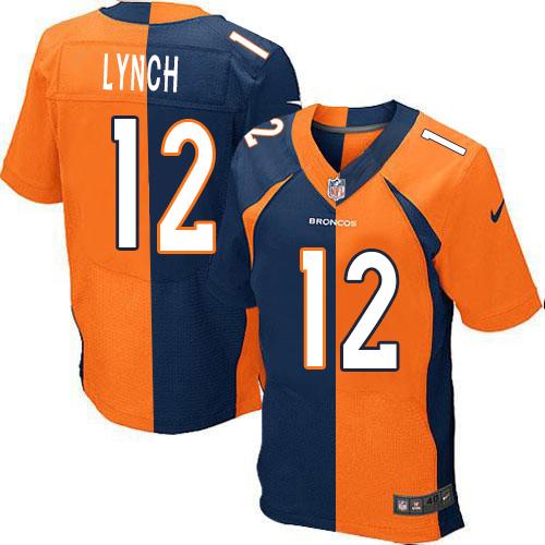 Paxton Lynch Denver Broncos orange-navy Elite jersey
