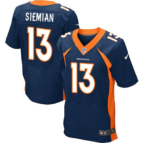 Trevor Siemian Denver Broncos navy Elite jersey