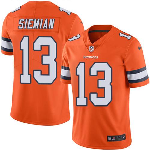 Trevor Siemian Denver Broncos orange jersey