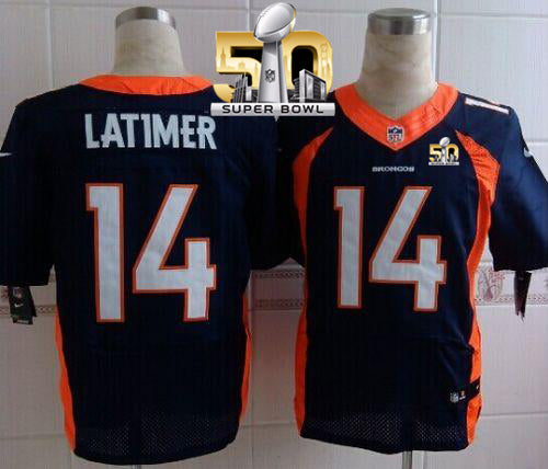 Cody Latimer Denver Broncos navy Elite jersey
