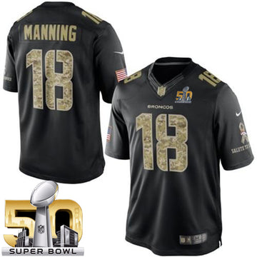 Peyton Manning Denver Broncos black Salute To Service jersey