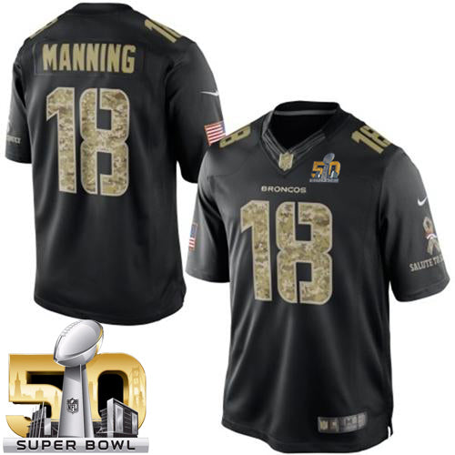Peyton Manning Denver Broncos black Salute To Service jersey