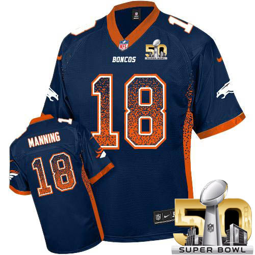Peyton Manning Denver Broncos blue Elite jersey