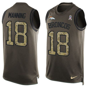 Peyton Manning Denver Broncos green Salute To Service jersey