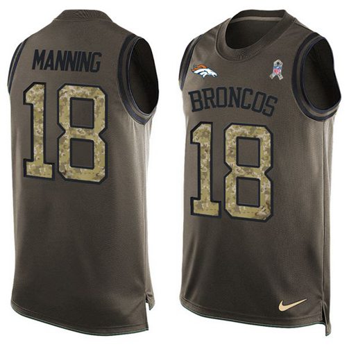 Peyton Manning Denver Broncos green Salute To Service jersey
