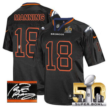 Peyton Manning Denver Broncos black Elite jersey