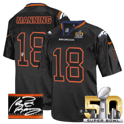 Peyton Manning Denver Broncos black Elite jersey