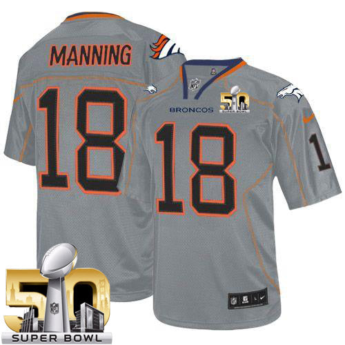 Peyton Manning Denver Broncos grey Elite jersey