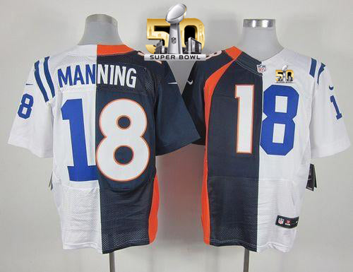 Peyton Manning Denver Broncos navy Elite jersey