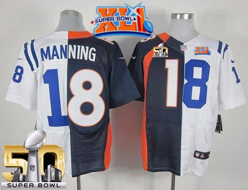 Peyton Manning Denver Broncos navy Elite jersey