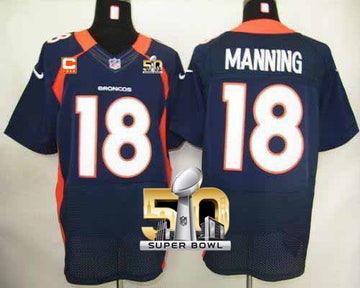 Peyton Manning Denver Broncos navy Elite jersey