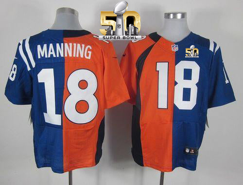 Peyton Manning Denver Broncos orange-royal Elite jersey