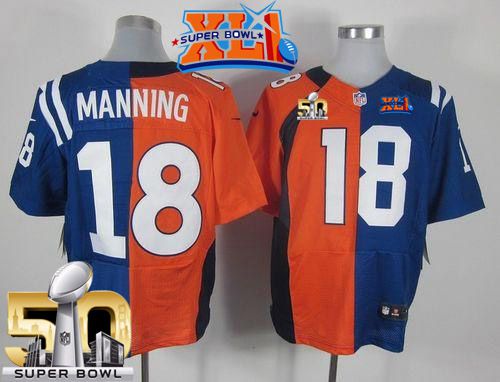 Peyton Manning Denver Broncos orange-royal Elite jersey
