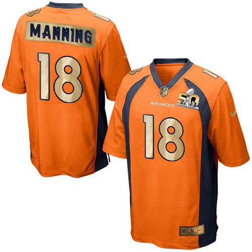 Peyton Manning Denver Broncos orange Game jersey
