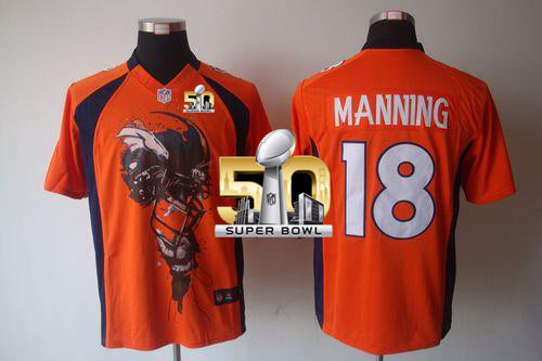 Peyton Manning Denver Broncos orange jersey