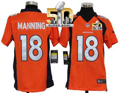 Peyton Manning Denver Broncos orange Elite jersey