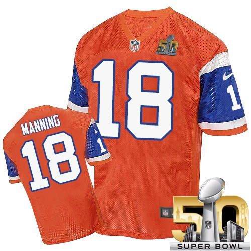 Peyton Manning Denver Broncos orange Elite jersey