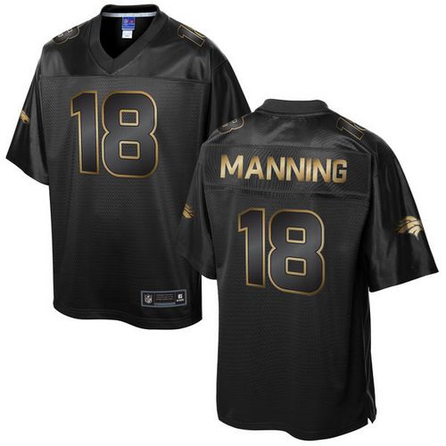 Peyton Manning Denver Broncos black Gold Collection jersey