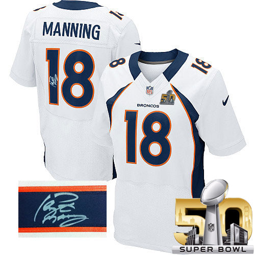 Peyton Manning Denver Broncos white Elite jersey