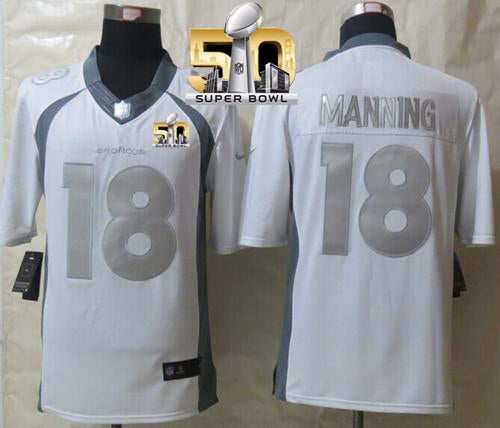 Peyton Manning Denver Broncos white Platinum jersey