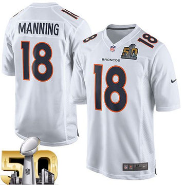 Peyton Manning Denver Broncos white Game jersey