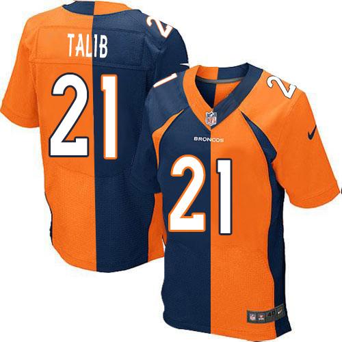 Aqib Talib Denver Broncos orange-navy Elite jersey