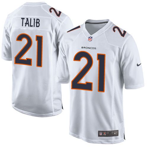 Aqib Talib Denver Broncos white Game jersey