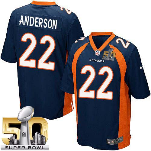 CJ Anderson Denver Broncos blue Elite jersey