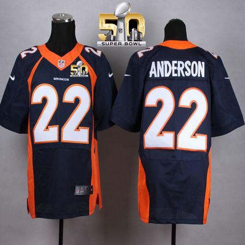 CJ Anderson Denver Broncos navy Elite jersey