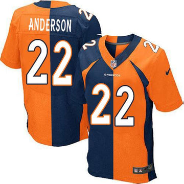 CJ Anderson Denver Broncos orange-navy Elite jersey
