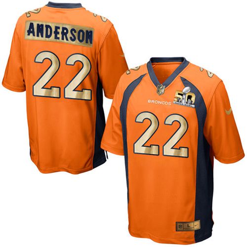 CJ Anderson Denver Broncos orange Game jersey