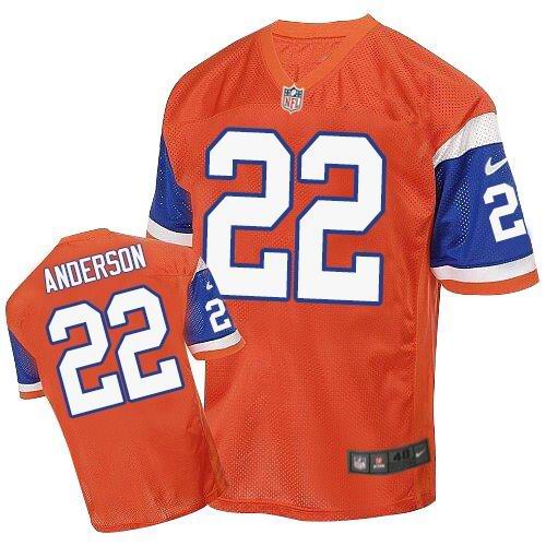 CJ Anderson Denver Broncos orange Elite jersey
