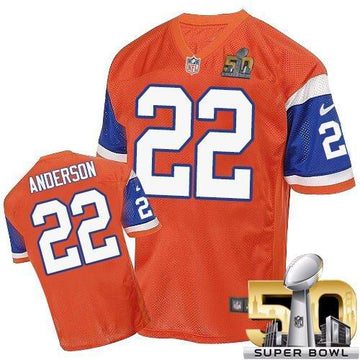 CJ Anderson Denver Broncos orange Elite jersey