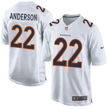 CJ Anderson Denver Broncos white Game jersey