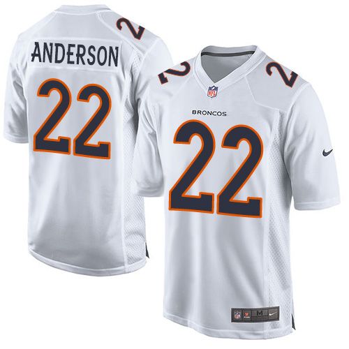 CJ Anderson Denver Broncos white Game jersey
