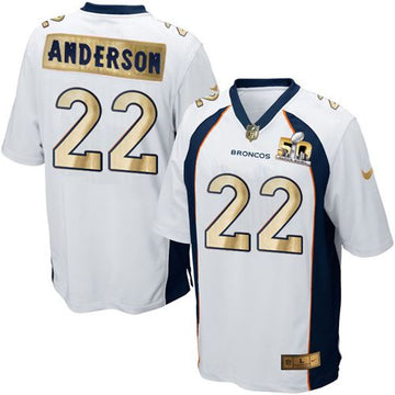 CJ Anderson Denver Broncos white Game jersey