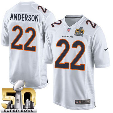 CJ Anderson Denver Broncos white Game jersey