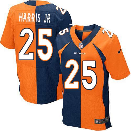 Chris Harris Jr Denver Broncos orange-navy Elite jersey