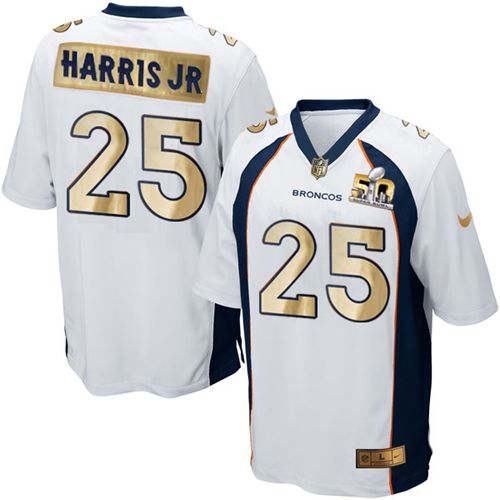 Chris Harris Jr Denver Broncos white Game jersey