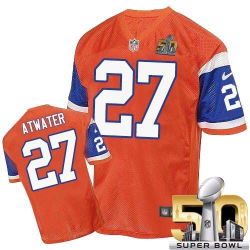 Steve Atwater Denver Broncos orange Elite jersey