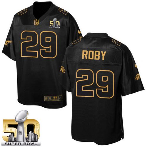 Bradley Roby Denver Broncos black Gold Collection jersey