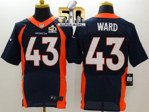 TJ Ward Denver Broncos navy Elite jersey