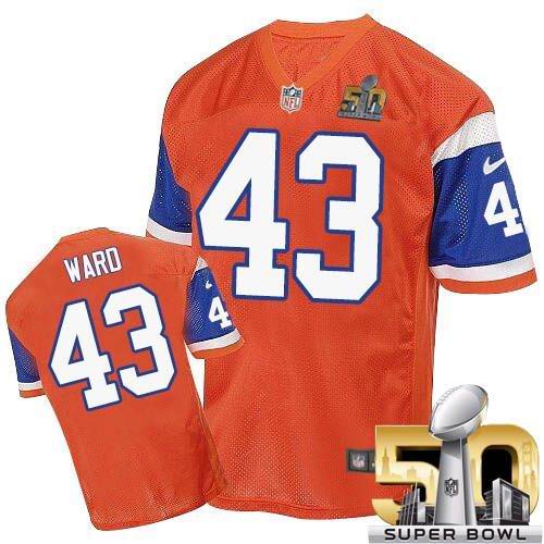 TJ Ward Denver Broncos orange Elite jersey