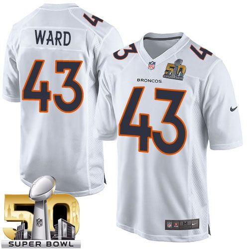 TJ Ward Denver Broncos white Game jersey