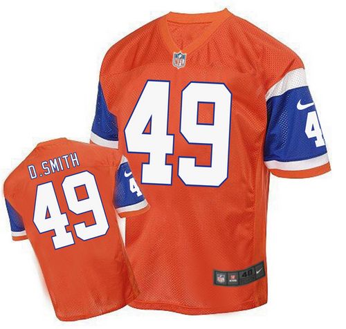 Dennis Smith Denver Broncos orange Elite jersey