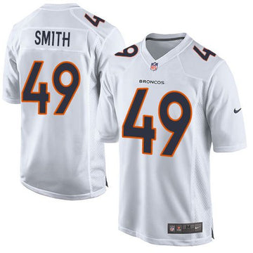 Dennis Smith Denver Broncos white Game jersey