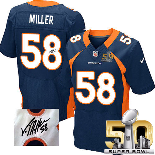 Von Miller Denver Broncos navy Elite jersey